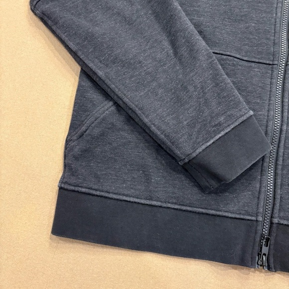 Lululemon Men’s Ritual Jacket Full Zip Hooded Heathered Black/Black Size Large - Picture 3 of 11